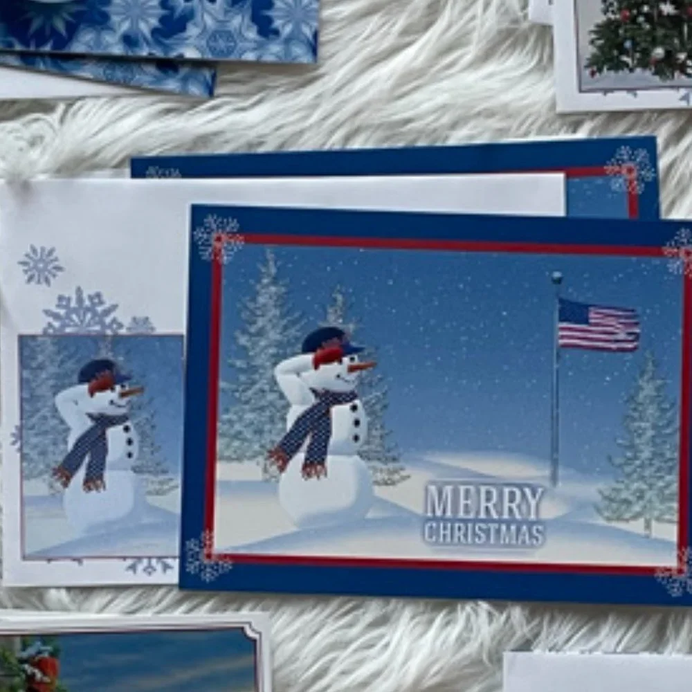 10 Holiday cards with matching print envelopes